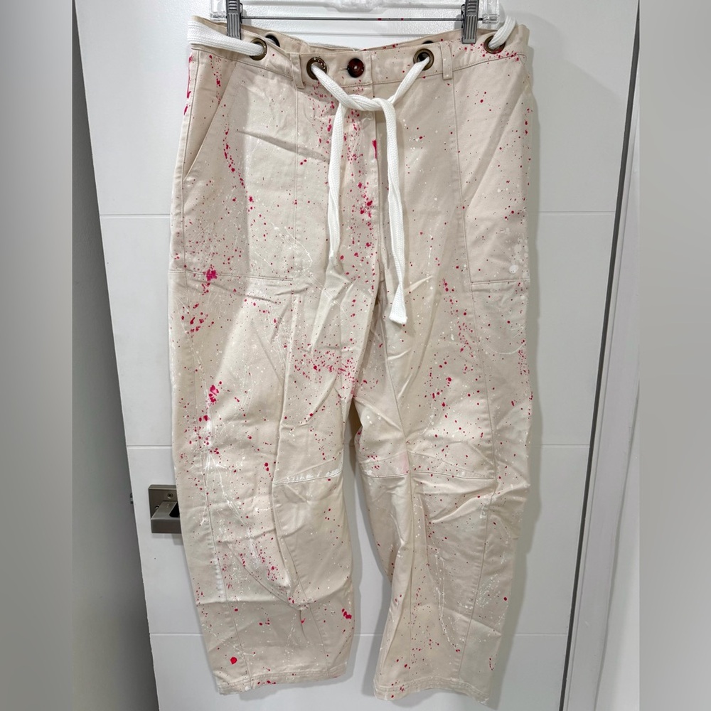 The Upside Paint barrel Leg Drawstring Pants